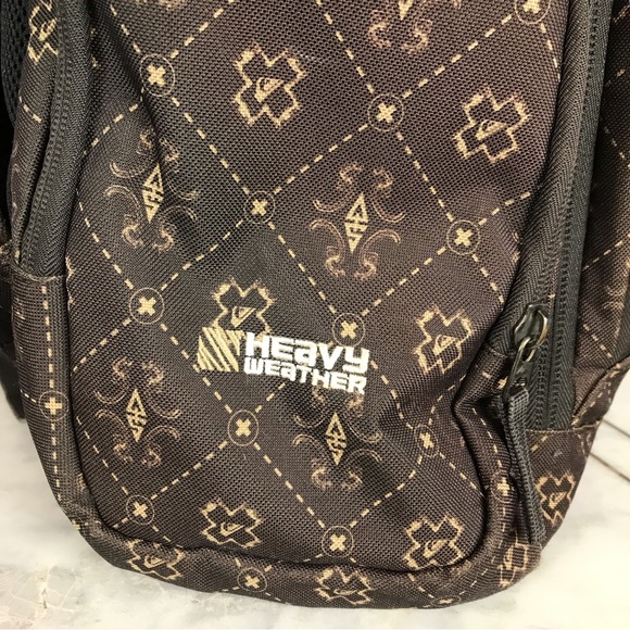 Quicksilver Adult Unisex Brown Medium Students School Bookbag Traveler Backpack - Picture 4 of 9